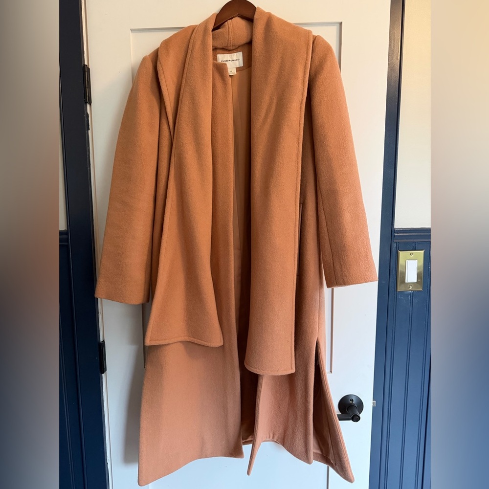 Elegant Blush Long Coat